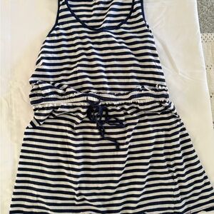 Serra Navy and White Striped Tank Top
